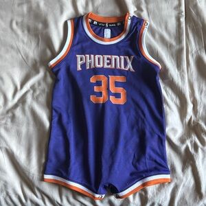 Purple Phoenix Suns Kevin Durant 35 Basketball Jersey Onesie